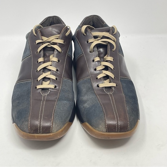 Cole Haan Shoes Mens 10 Gray Brown Leather Bicycle Toe Air Soles Oxford Sneaker - Picture 6 of 16